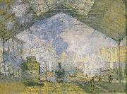 Claude Monet Saint Lazare train station painting
